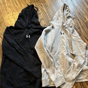 Under Armour Black and Gray Hoodies